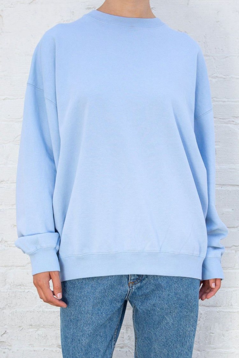 Sweatshirt Brandy Melville Erica Oversized Bleu | GRT-21019248